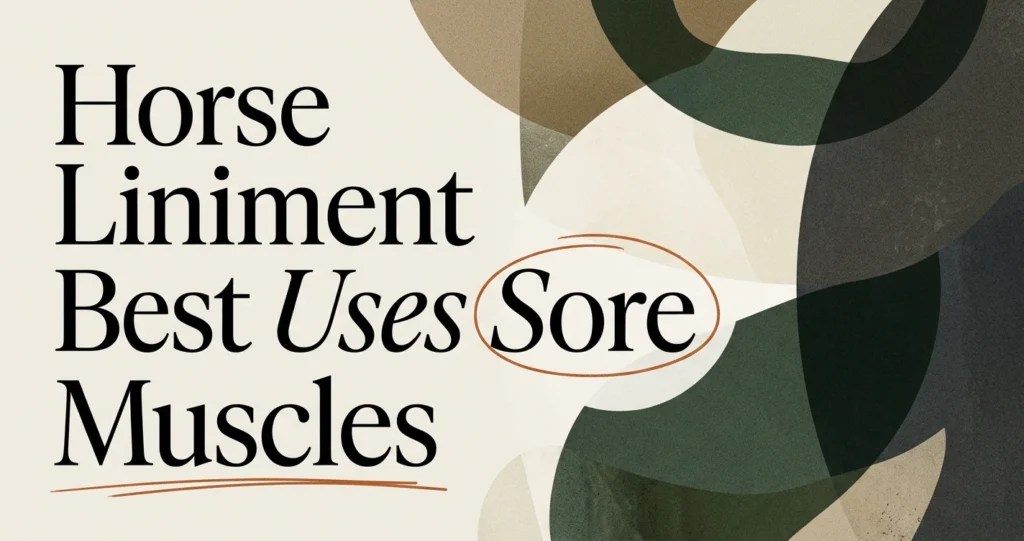 Horse Liniment: Best Uses for Sore Muscles