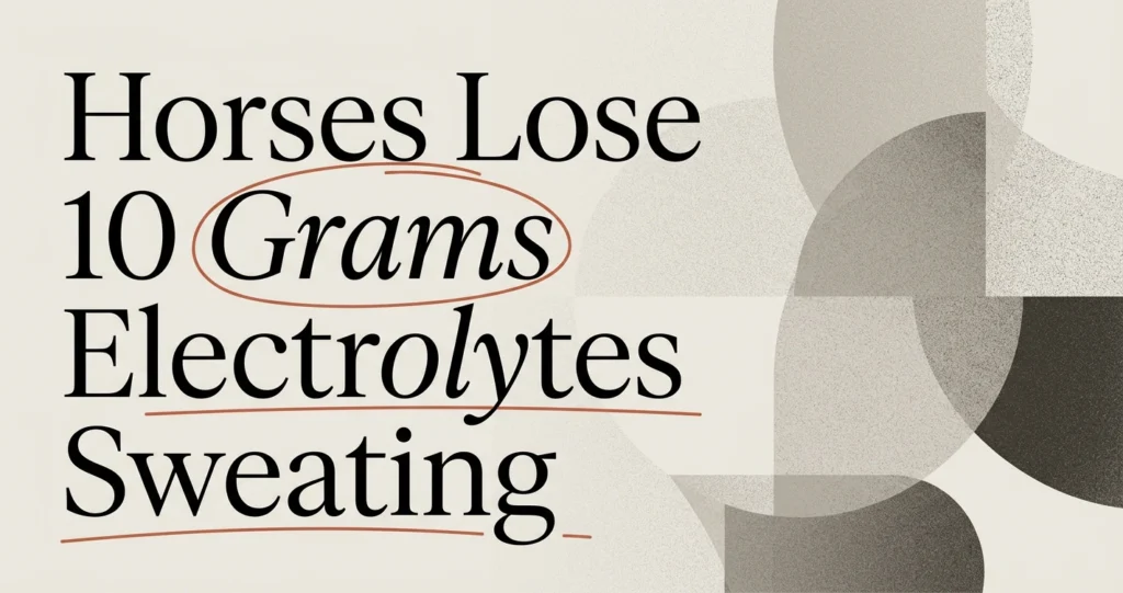 Equine Electrolytes: When and How to Use Them